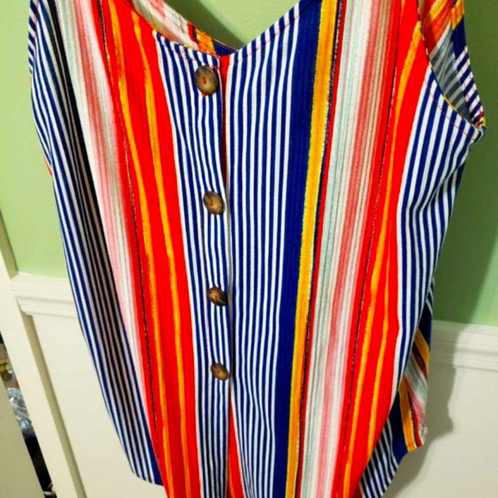 Button Tank Top - Brenda S- Size Large
